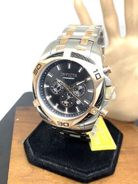 Invicta Men's Watch 34129 Bolt Quartz Chronograph Two Tone Rose Gold Silver 50mm